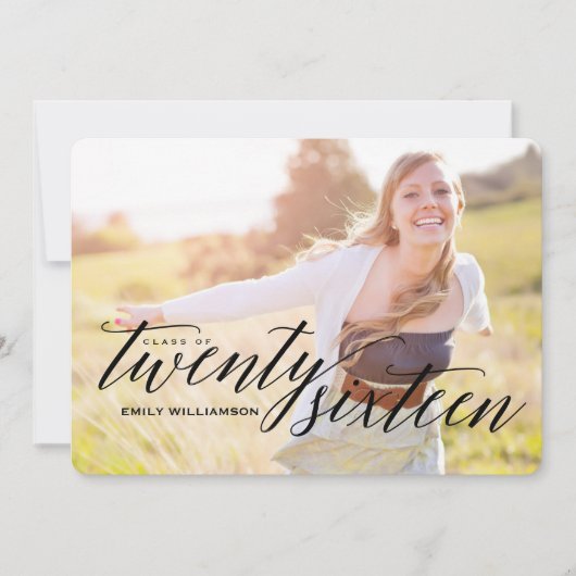 Klasse van 2016 Foto Graduation Party Invitation Kaart (Voorkant)