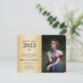 Klasse van 2016, Gold Stripes Photo Afstuderen Kaart (Staand voorkant)