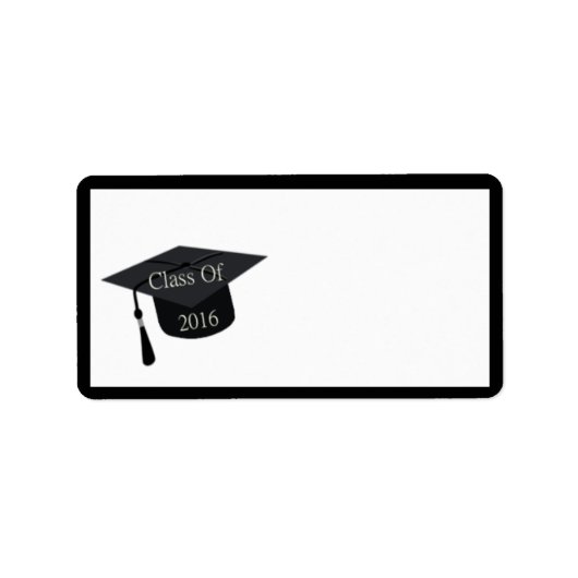 Klasse van 2016 Graduation Cap Etiket (Voorkant)