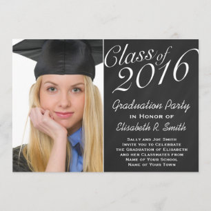 Klasse van 2016 Graduation Party Chalkboard Portre Kaart