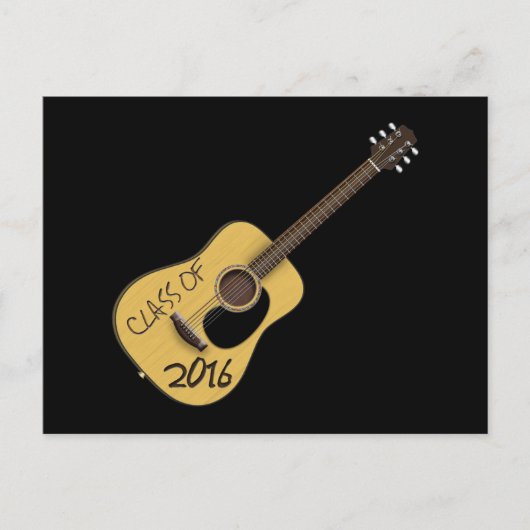 Klasse van 2016 Guitar Briefkaart (Voorkant)