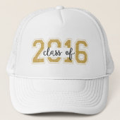 Klasse van 2016 Moderne Glitter-tekstontwerp Trucker Pet (Voorkant)