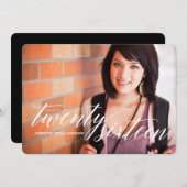 Klasse van 2016 Photo Graduation Party Invitation Kaart (Voorkant / Achterkant)