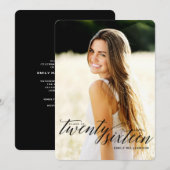 Klasse van 2016 Photo Graduation Party Invitation Kaart (Voorkant / Achterkant)