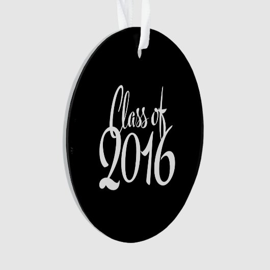 Klasse van 2016 Retro Typografie-Afstuderen Ornament (voorkant)