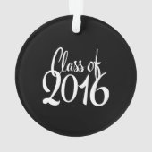 Klasse van 2016 Retro Typografie-Afstuderen Ornament (achterkant)
