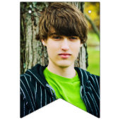 Klasse van 2016 Six Photo Rustic Wood White Text Vlaggetjes (Eerste vlag)