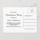 Klasse van 2016 Typografie Drie foto's Afstuderen Uitnodiging Briefkaart (Achterkant)