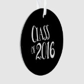 Klasse van 2016 Zwart-wit  handschrift Ornament (voorkant)