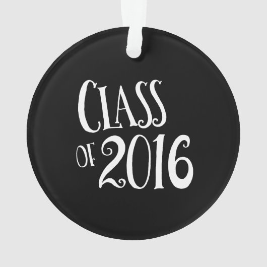 Klasse van 2016 Zwart-wit  handschrift Ornament (achterkant)