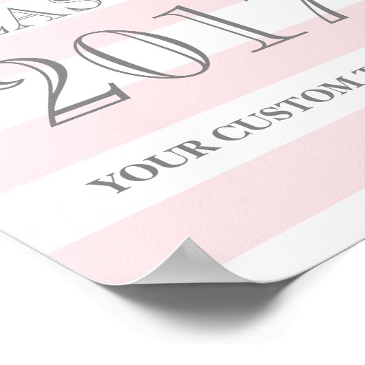 Klasse van 2017 Afstudeerder Sign Silver Confetti  Poster (Hoek)