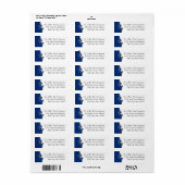 Klasse van 2017 Afstuderen Blue Silver Etiket (Full Sheet)