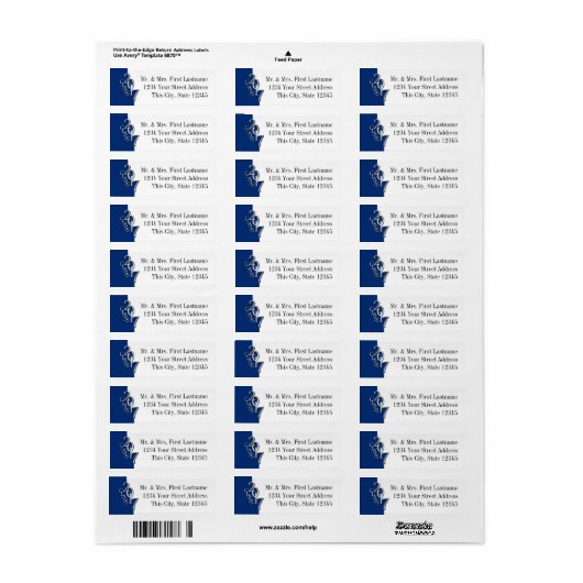 Klasse van 2017 Afstuderen Blue Silver Etiket (Full Sheet)