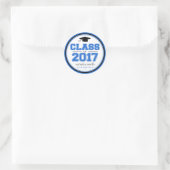 Klasse van 2017 Afstuderen gunst (blauw / zwart) Ronde Sticker (Tas)