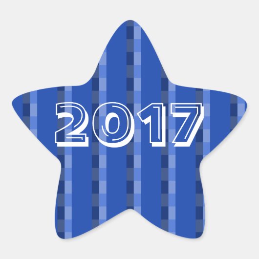 Klasse van 2017 Blue Star Sticker door Janz (Voorkant)