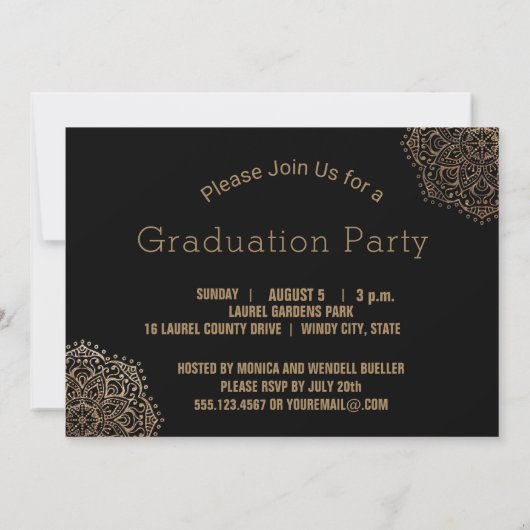 Klasse van 2017 Boho Mandala | Foto Afstuderen Kaart (Achterkant)