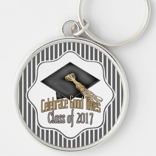 Klasse van 2017 Celebrate Good Times Afstuderen Gi Sleutelhanger (Voorkant)