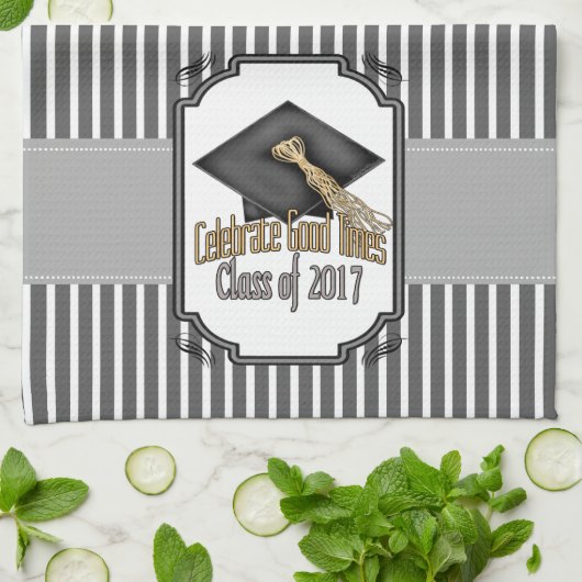 Klasse van 2017 Celebrate Good Times Afstuderen Gi Theedoek (Gevouwen)