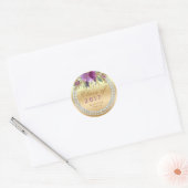 Klasse van 2017 Flowers Diamonds Gold Afstuderen Ronde Sticker (Envelop)