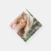 Klasse van 2017 Foto Afstuderen Gepersonaliseerd Servetten (Hoek)