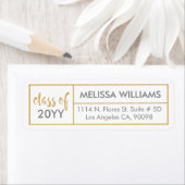 Klasse van 2017 Geometrisch goudLijst Etiket (Insitu)