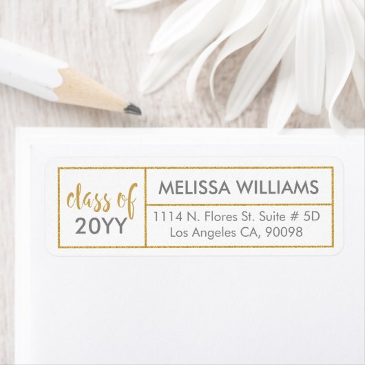 Klasse van 2017 Geometrisch goudLijst Etiket (Insitu)