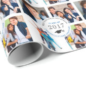 Klasse van 2017 High School Afstuderen Photo Colla Cadeaupapier (Rol Hoek)