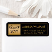 Klasse van 2017 Modern Geometric Gold Lijst Etiket (Insitu)