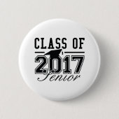 Klasse van 2017 Senior Ronde Button 5,7 Cm (Voorkant)