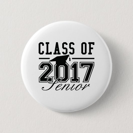 Klasse van 2017 Senior Ronde Button 5,7 Cm (Voorkant)