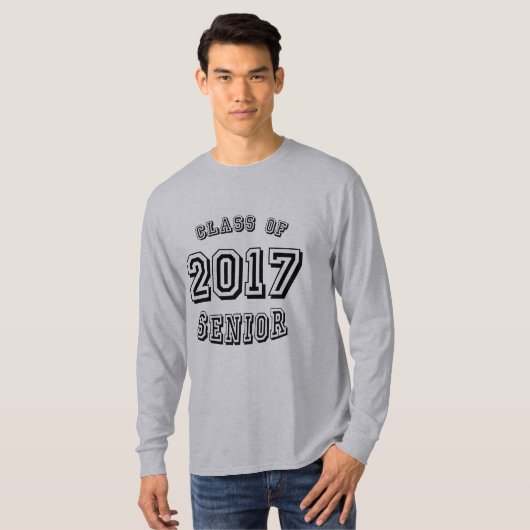 Klasse van 2017 t-shirt (Voorkant volledig)