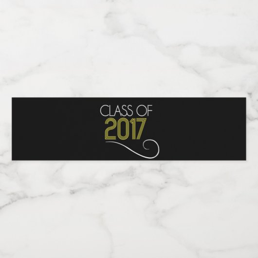 Klasse van 2017 Waterflesetiketten Waterfles Etiket (Enkel label)