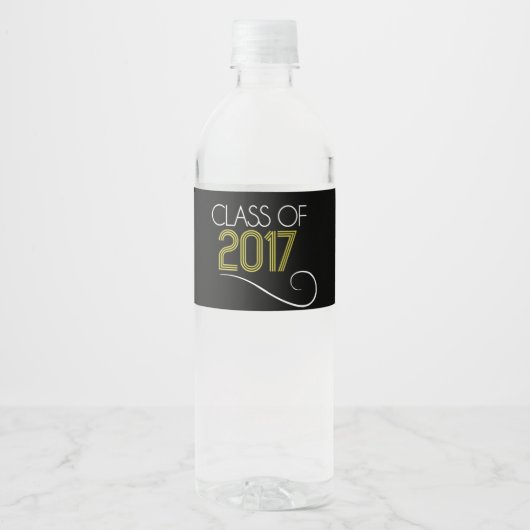 Klasse van 2017 Waterflesetiketten Waterfles Etiket (Voorkant)