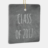 Klasse van 2017 Zwarte Grijze Chalkboard Blackboar Keramisch Ornament (Rechts)