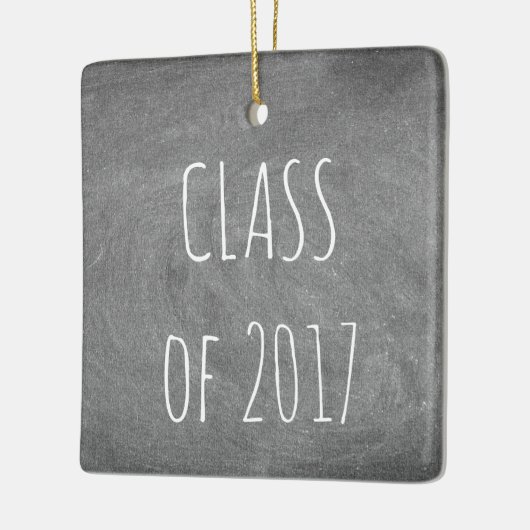 Klasse van 2017 Zwarte Grijze Chalkboard Blackboar Keramisch Ornament (Links)