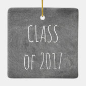 Klasse van 2017 Zwarte Grijze Chalkboard Blackboar Keramisch Ornament (Achterkant)