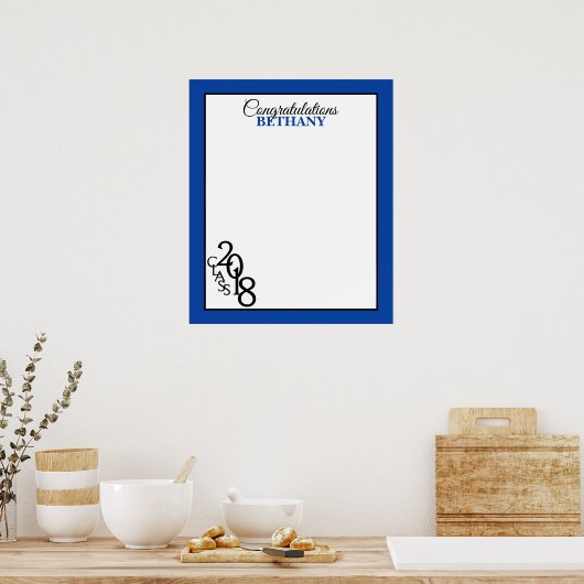 Klasse van 2018 Afstuderen Autograaf Keepomwille B Poster (Keuken)