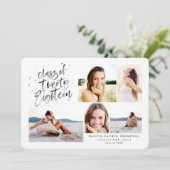 Klasse van 2018 afstuderen foto-uitnodiging kaart (Staand voorkant)