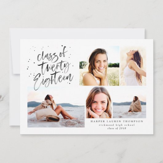 Klasse van 2018 afstuderen multifotoaankondiging aankondiging (Voorkant)
