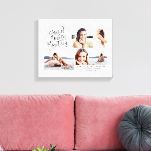 Klasse van 2018 afstuderen multifotocanvas canvas afdruk (Insitu (Woonkamer))
