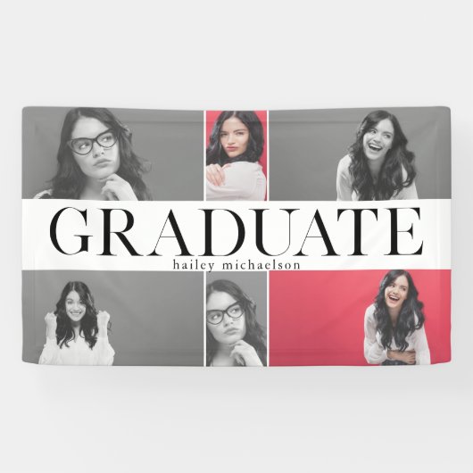 Klasse van 2018 Afstuderen Photo Collage Banner (Horizontaal)