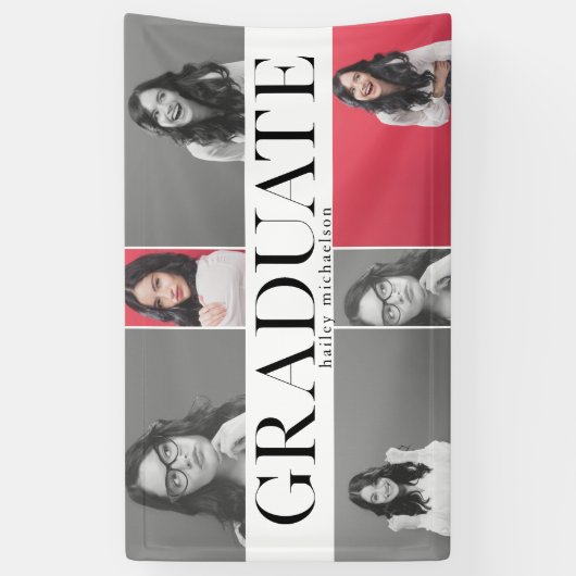 Klasse van 2018 Afstuderen Photo Collage Banner (Verticaal)