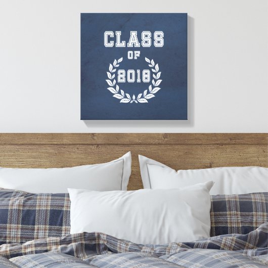 Klasse van 2018 canvas afdruk (Insitu (Slaapkamer))