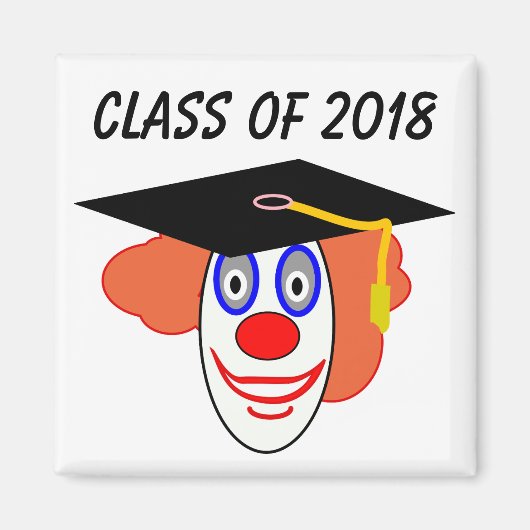 Klasse van 2018 Clown Magneet (Voorkant)
