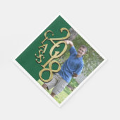 Klasse van 2018 Groen en Goud Afstudeerder Foto Servetten (Hoek)