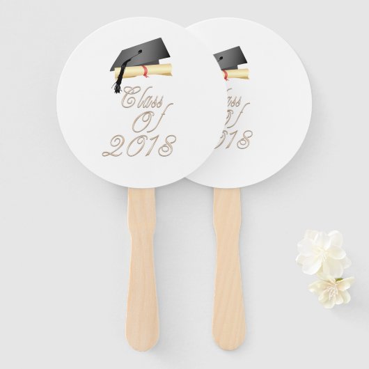 Klasse van 2018 handwaaier (Voorkant en achterkant)