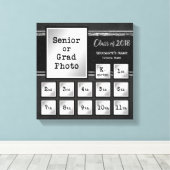 Klasse van 2018 K-12 Foto Keepsake Canvas Afdruk (Insitu (Houten vloer))