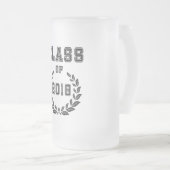 Klasse van 2018 matglas bierpul (Voorkant rechts)
