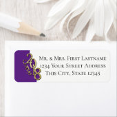 Klasse van 2018 Paarse gouden Afstuderen Etiket (Insitu)