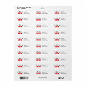 Klasse van 2018 Petten en diploma's (rood) Etiket (Full Sheet)